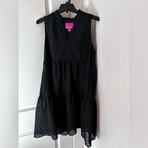 Lilly Pulitzer Black Eyelet Tiered Sundress